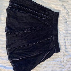 Black Velvet Circle/Skater Mini Skirt